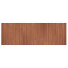 Tapis rectangulaire marron 100x300 cm bambou