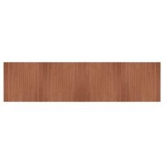 Tapis rectangulaire marron 100x400 cm bambou