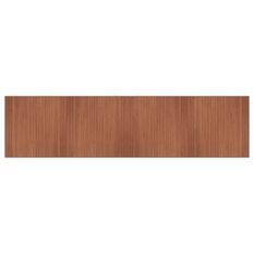 Tapis rectangulaire marron 100x400 cm bambou