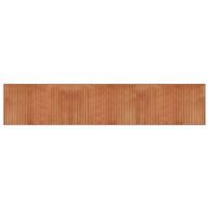 Tapis rectangulaire marron 60x300 cm bambou