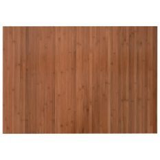 Tapis rectangulaire marron 70x100 cm bambou