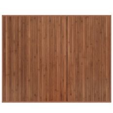 Tapis rectangulaire marron 80x100 cm bambou