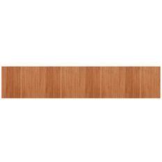 Tapis rectangulaire marron 80x400 cm bambou