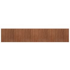 Tapis rectangulaire marron 80x400 cm bambou