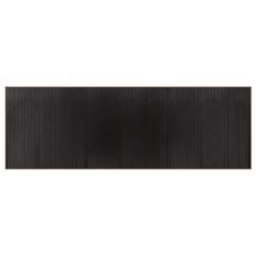 Tapis rectangulaire marron foncé 100x300 cm bambou