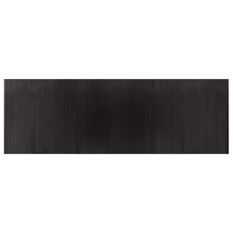 Tapis rectangulaire marron foncé 100x300 cm bambou