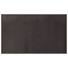 Tapis rectangulaire marron foncé 60x100 cm bambou