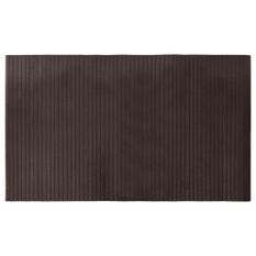 Tapis rectangulaire marron foncé 60x100 cm bambou