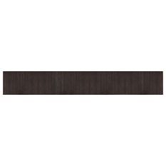 Tapis rectangulaire marron foncé 60x400 cm bambou