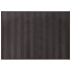 Tapis rectangulaire marron foncé 70x100 cm bambou