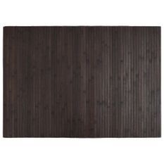 Tapis rectangulaire marron foncé 70x100 cm bambou