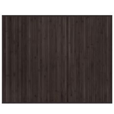 Tapis rectangulaire marron foncé 80x100 cm bambou