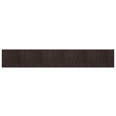 Tapis rectangulaire marron foncé 80x1000 cm bambou