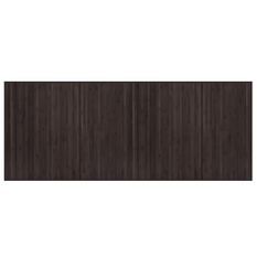 Tapis rectangulaire marron foncé 80x200 cm bambou