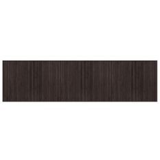 Tapis rectangulaire marron foncé 80x300 cm bambou