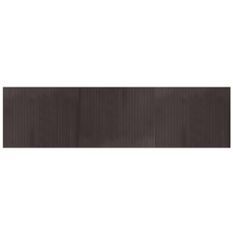 Tapis rectangulaire marron foncé 80x300 cm bambou