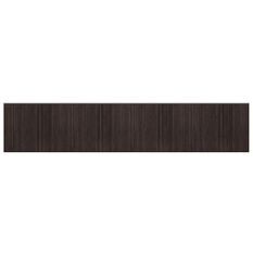 Tapis rectangulaire marron foncé 80x400 cm bambou