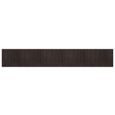 Tapis rectangulaire marron foncé 80x500 cm bambou