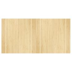 Tapis rectangulaire naturel clair 100x200 cm bambou