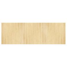 Tapis rectangulaire naturel clair 100x300 cm bambou