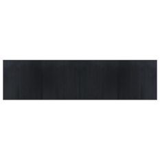 Tapis rectangulaire noir 100x400 cm bambou