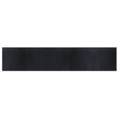 Tapis rectangulaire noir 100x500 cm bambou