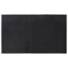 Tapis rectangulaire noir 60x100 cm bambou