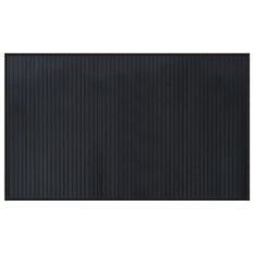 Tapis rectangulaire noir 60x100 cm bambou