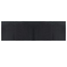 Tapis rectangulaire noir 60x200 cm bambou