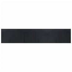 Tapis rectangulaire noir 60x300 cm bambou