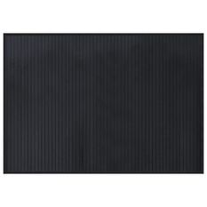 Tapis rectangulaire noir 70x100 cm bambou