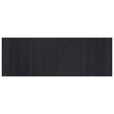 Tapis rectangulaire noir 70x200 cm bambou