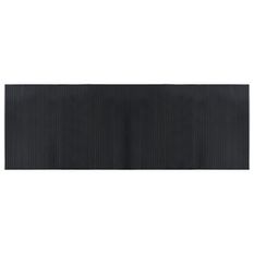 Tapis rectangulaire noir 70x200 cm bambou