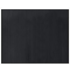 Tapis rectangulaire noir 80x100 cm bambou