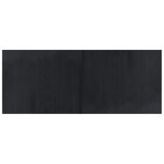 Tapis rectangulaire noir 80x200 cm bambou