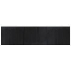 Tapis rectangulaire noir 80x300 cm bambou