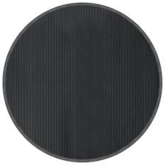 Tapis rond gris 100 cm bambou