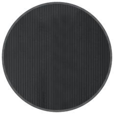 Tapis rond gris 80 cm bambou