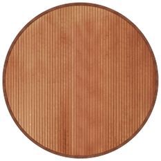 Tapis rond marron 100 cm bambou