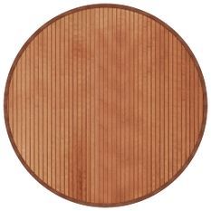 Tapis rond marron 80 cm bambou