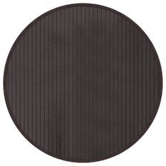 Tapis rond marron foncé 60 cm bambou