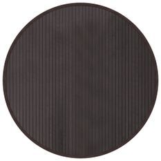 Tapis rond marron foncé 80 cm bambou