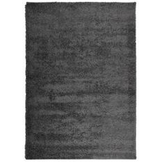 Tapis shaggy à poils longs moderne anthracite 160x230 cm