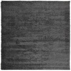 Tapis shaggy à poils longs moderne anthracite 200x200 cm