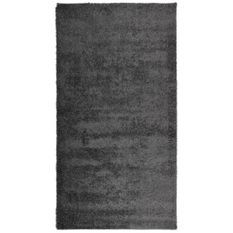 Tapis shaggy à poils longs moderne anthracite 80x150 cm