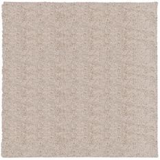 Tapis shaggy à poils longs moderne beige 120x120 cm