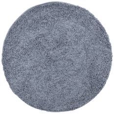 Tapis shaggy à poils longs moderne bleu Ø 100 cm