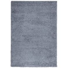 Tapis shaggy à poils longs moderne bleu 140x200 cm