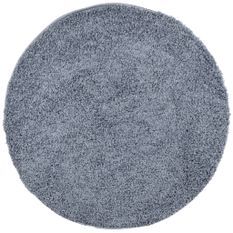 Tapis shaggy à poils longs moderne bleu Ø 160 cm