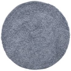 Tapis shaggy à poils longs moderne bleu Ø 240 cm